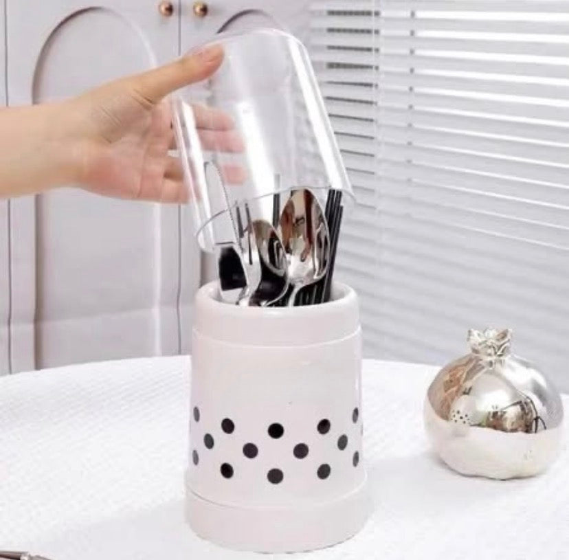 Spoon Cutlery Holder with Lid