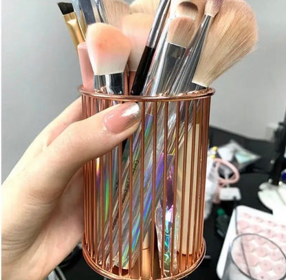 Metal Cosmetics Makeup Brushes Holder