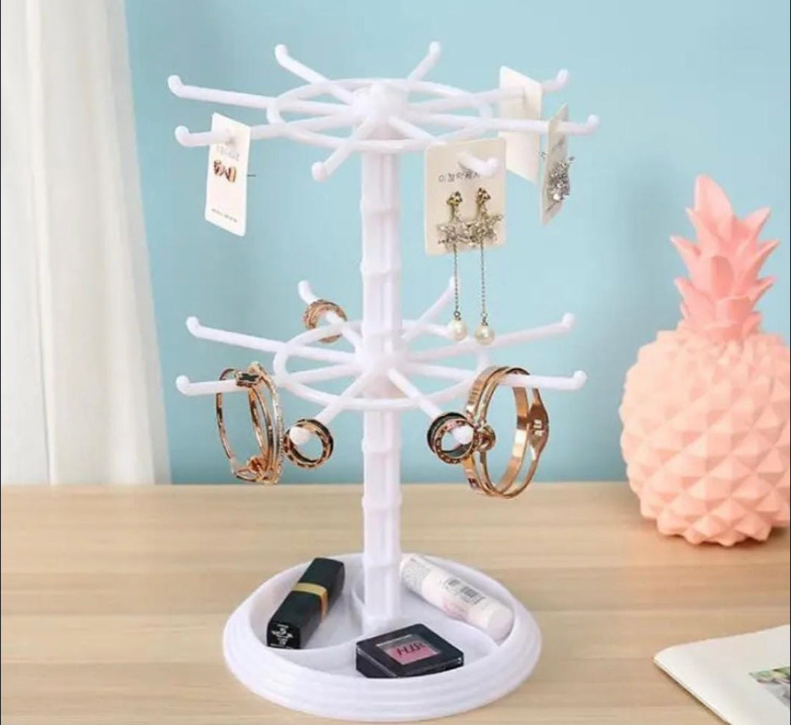 Multi-Layer Rotating Earrings Organizer