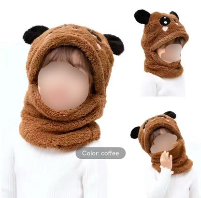 Warm Winter Caps with Muffler for Kids