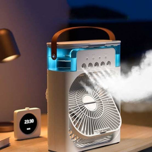 Water Mist Cooling Electric Fan with Lights