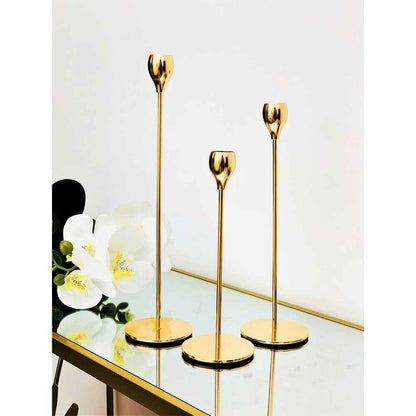 3 Pcs Metal Candle Holder For Decoration