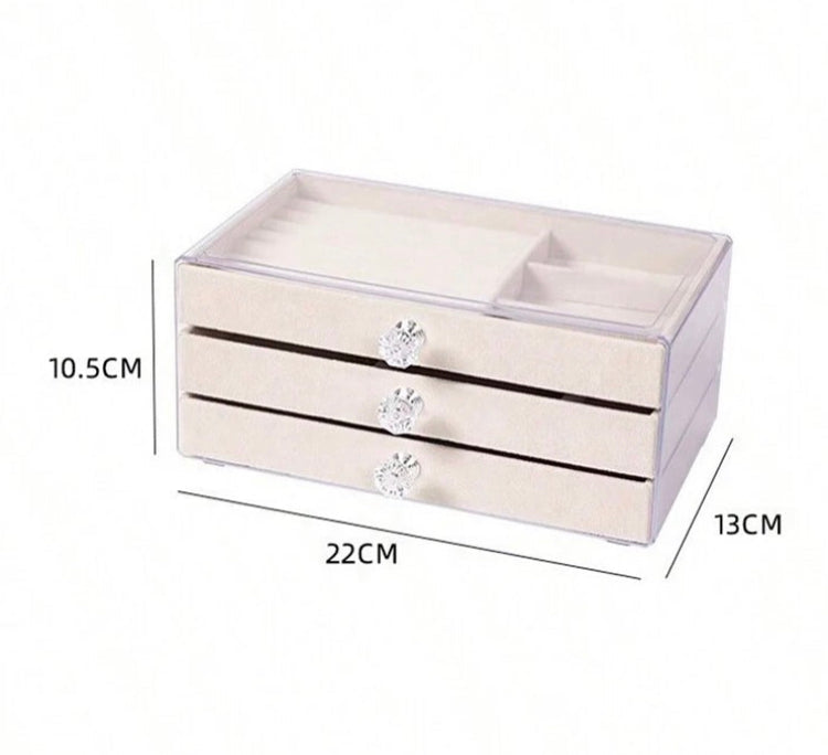 Large Capacity Acrylic 3 Layer Jewellery Organizer