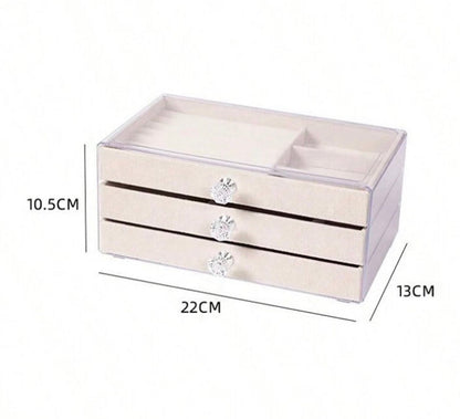 Large Capacity Acrylic 3 Layer Jewellery Organizer