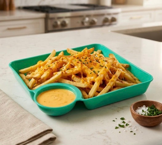 2 Pcs Snack Plate with Dipping Cup