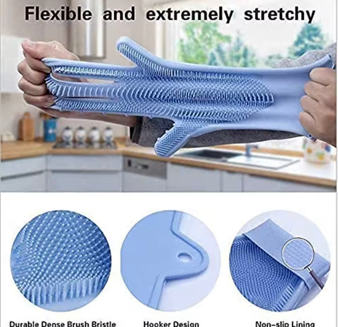Pair of Silicone Washing Gloves