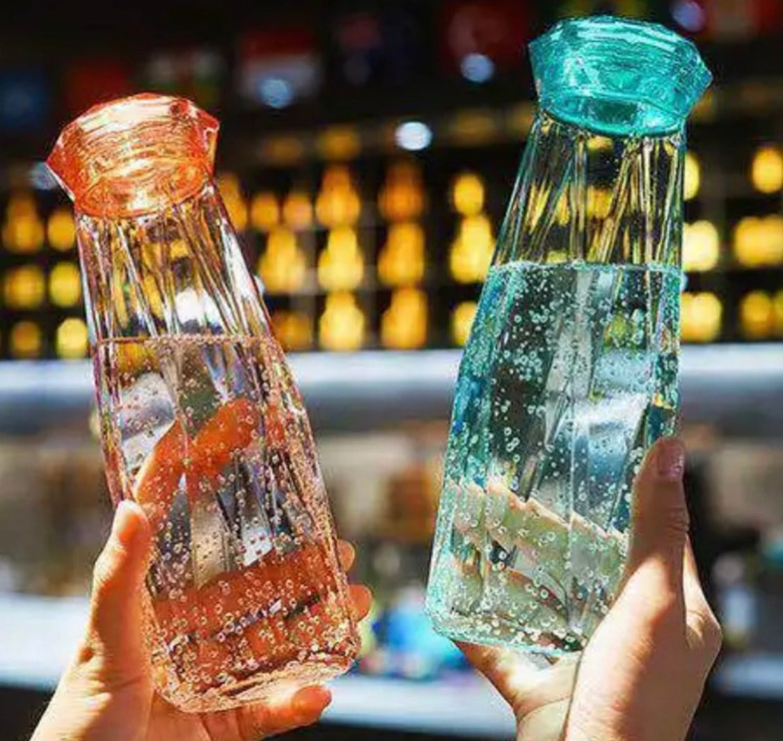 420 ml Transparent Diamond Water Bottle