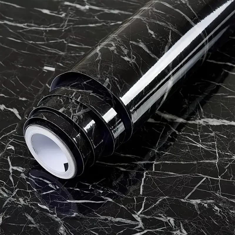 Black Marble Design Waterproof Sheet (60cm by 200cm)