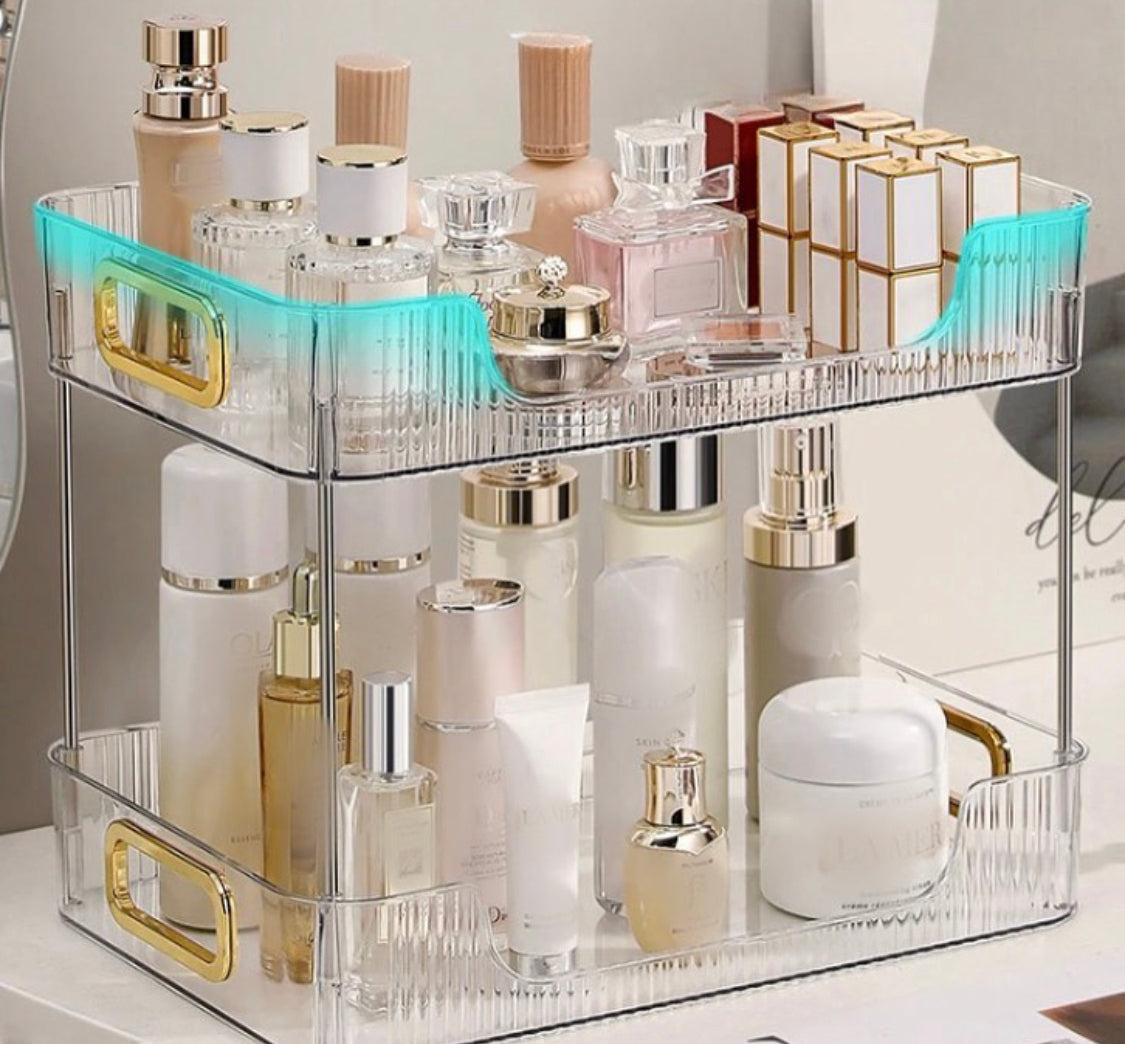 Acrylic Double Layer Makeup Organizer