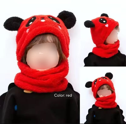Warm Winter Caps with Muffler for Kids