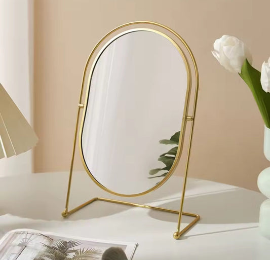 Metal Golden Mirror For Vanity