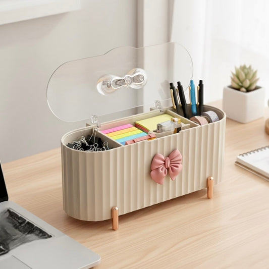 3 Grids Bow Storage Box with Lid