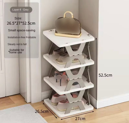 Multi-Layer Foldable Shoe Rack