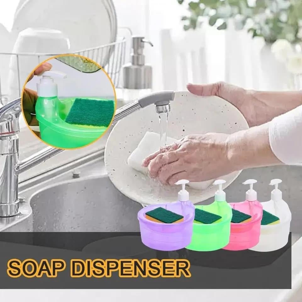 2 in 1 Soap Dispenser and Scrubber Holder