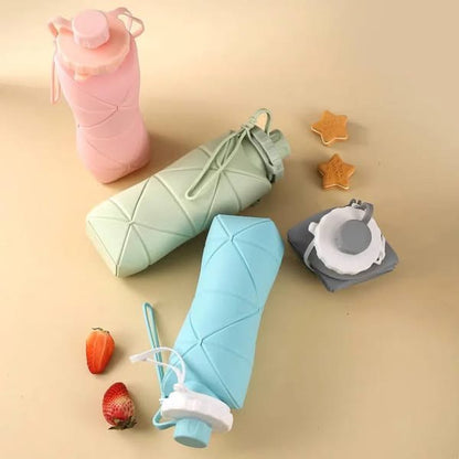 600ml Silicone Foldable Water Bottle