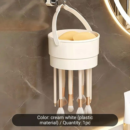 360 Rotating Makeup Organizer with Brush cleaner