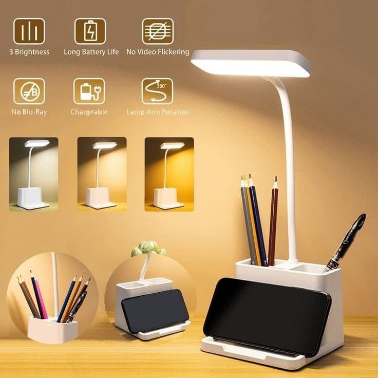 Led Study Table Lamp with Storage Holder