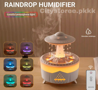 Raindrop Humdifier with Many Colours Changeable with Remote Also