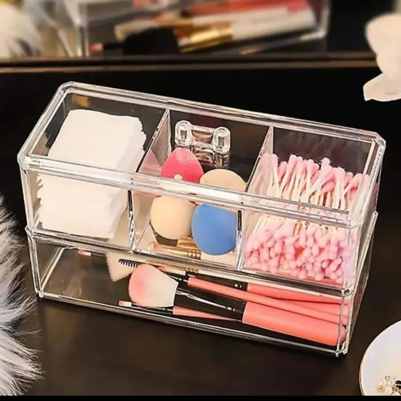 Double Layer Cosmetics Makeup Organizer