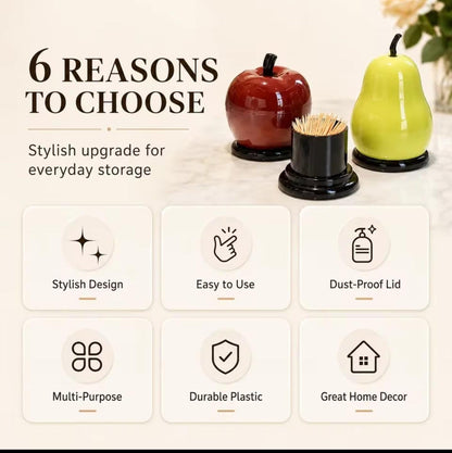 Apple Shaped Toothpick Cotton Holder Organizer