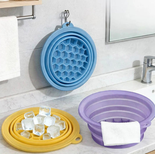 Foldable Silicone Facial Face Ice Bowl