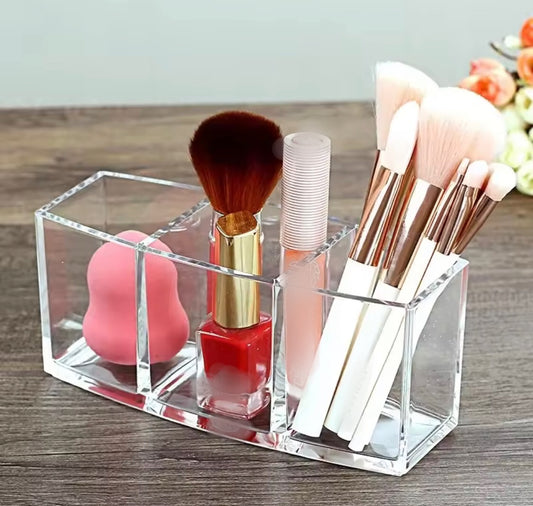 3 Grids Acrylic Brush Holder