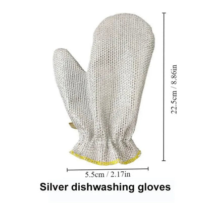 Silver Dishwashing Gloves