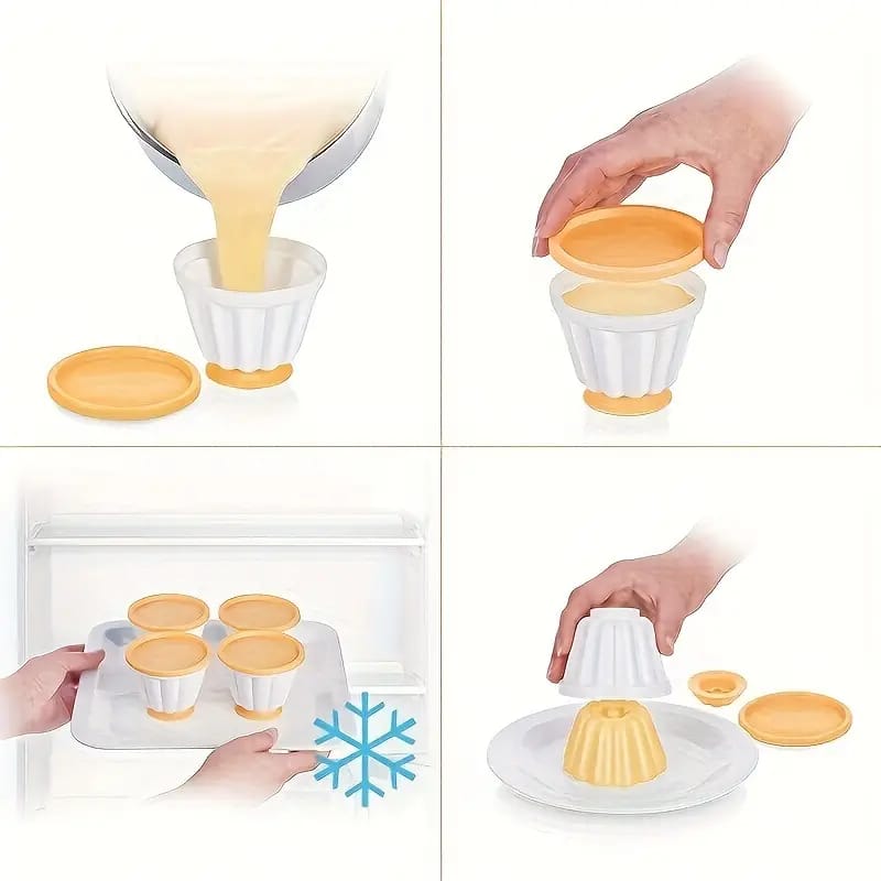 4 Pcs Jelly Pudding Mould