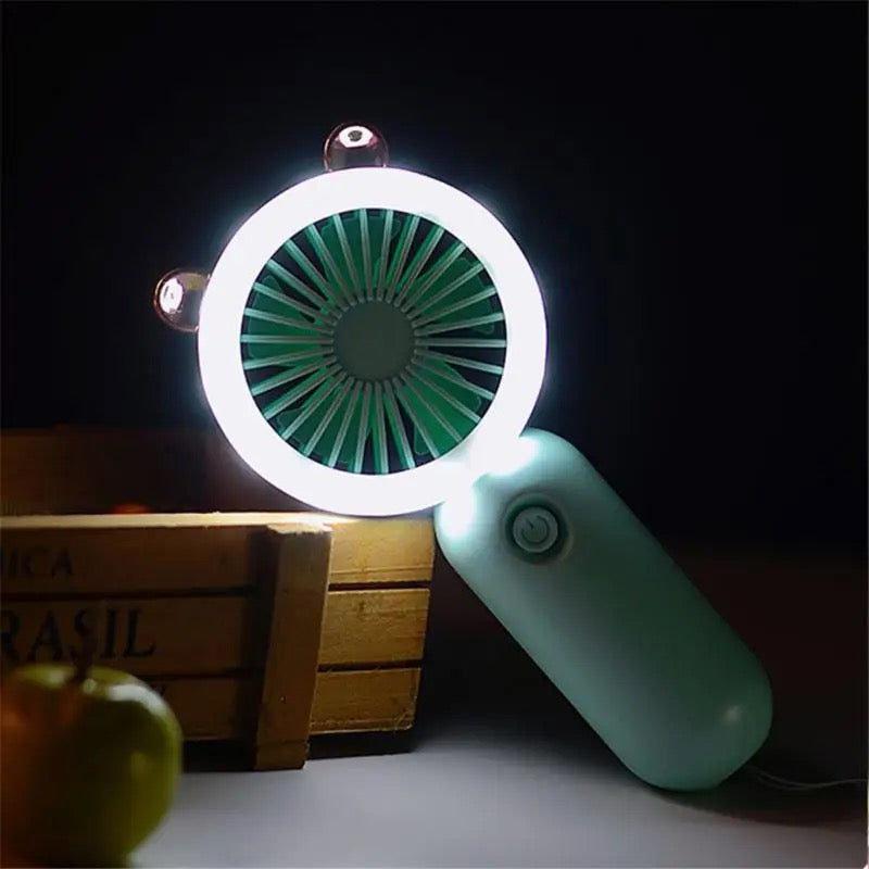 Rechargeable Led Light Travel Friendly Mini Fan