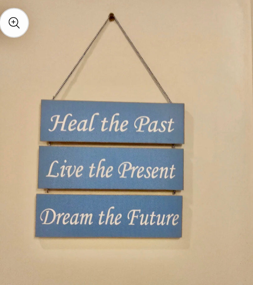 Motovational blue 3 Steps Wall hanging for Wall Decoration