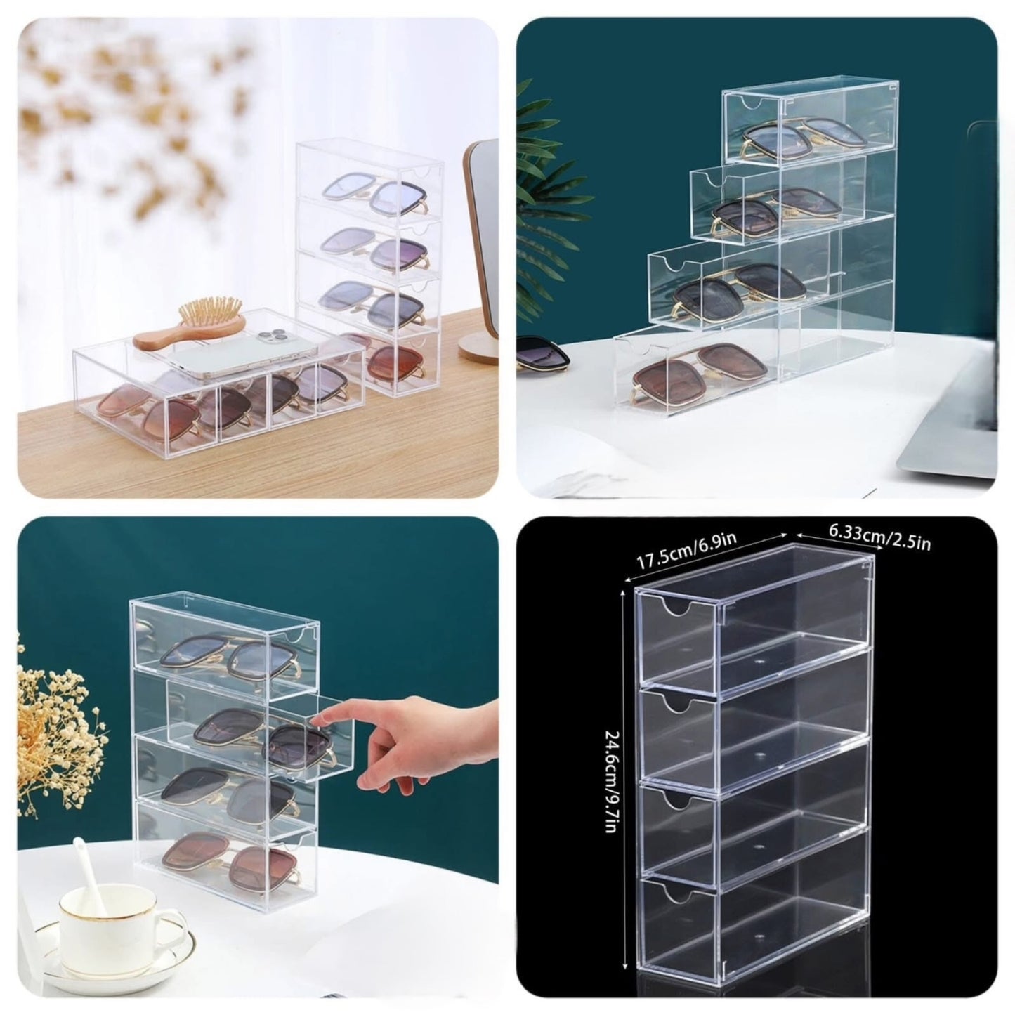 4 Layer Dustproof Acrylic Organizer