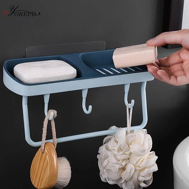 Multipurpose Double Soap Self Adhesive Holder