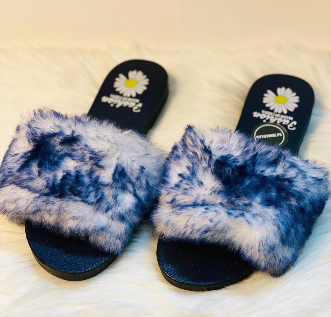 New Super Soft Fur Slides Flip Flops Slippers