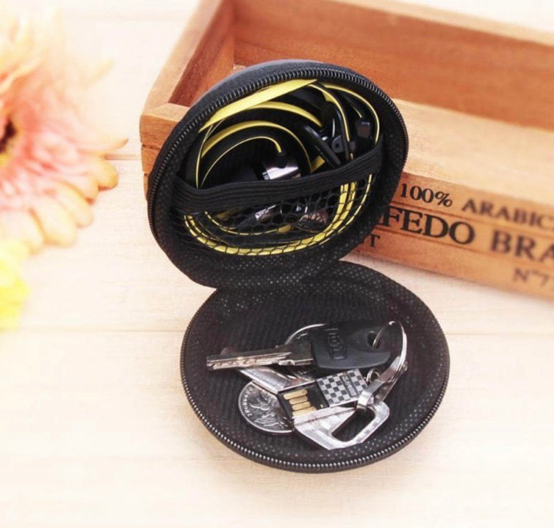 Portable Mini Zipper Hard Headphone Case