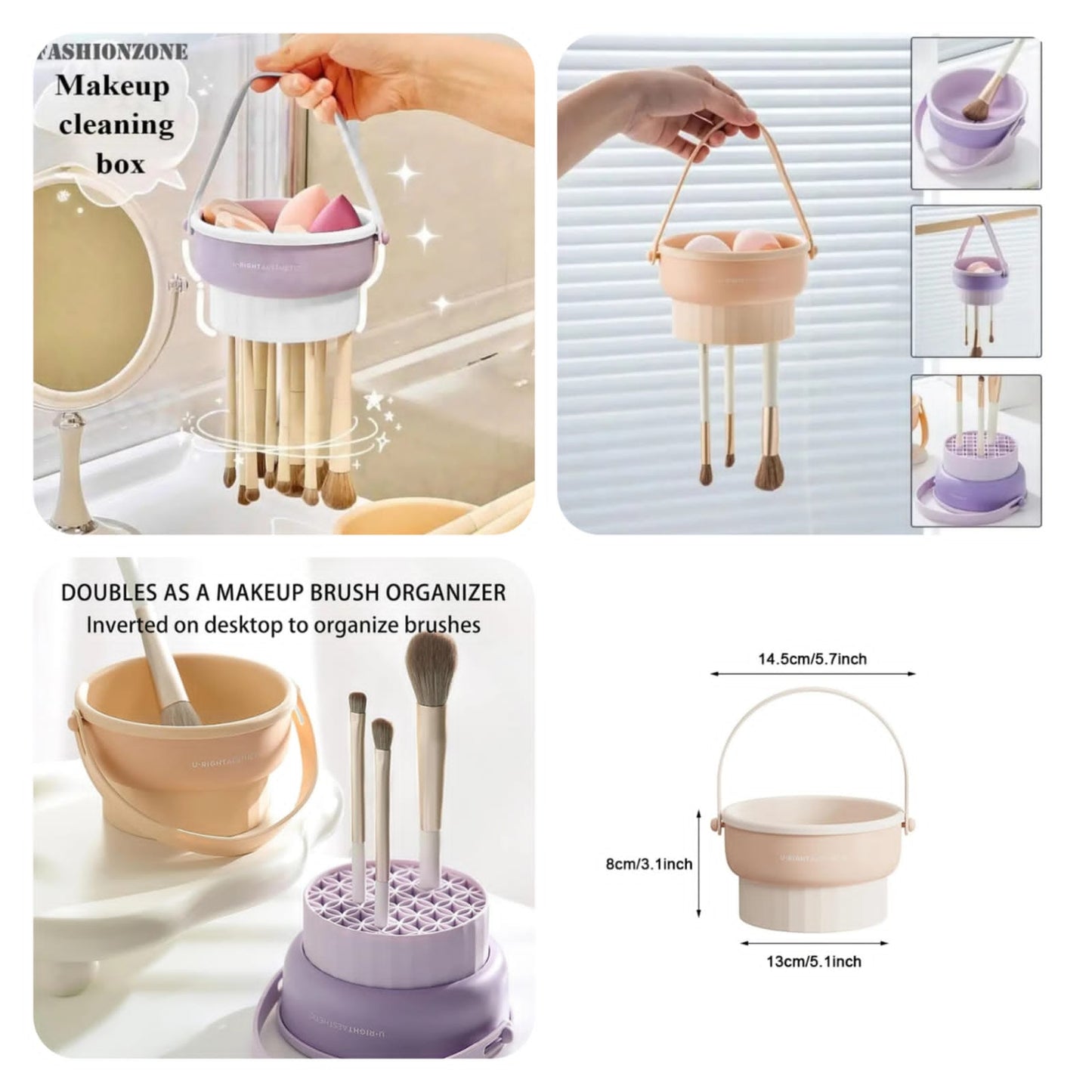 Makeup Brush Cleaner with Holder