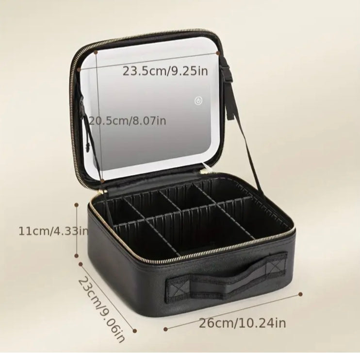 Led Vanity Bag with 3 Colours Touch Sensor and Mirror