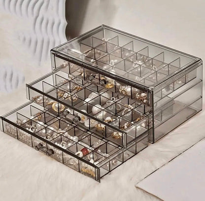 72 Grids Dustproof 3 Layer Jewellery Organizer