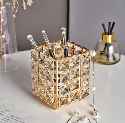 Square Crystal Brushes Cosmetic Makeup Holder