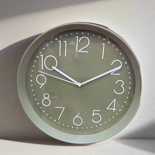 12 Inches Green Wall Clock for Home Decor