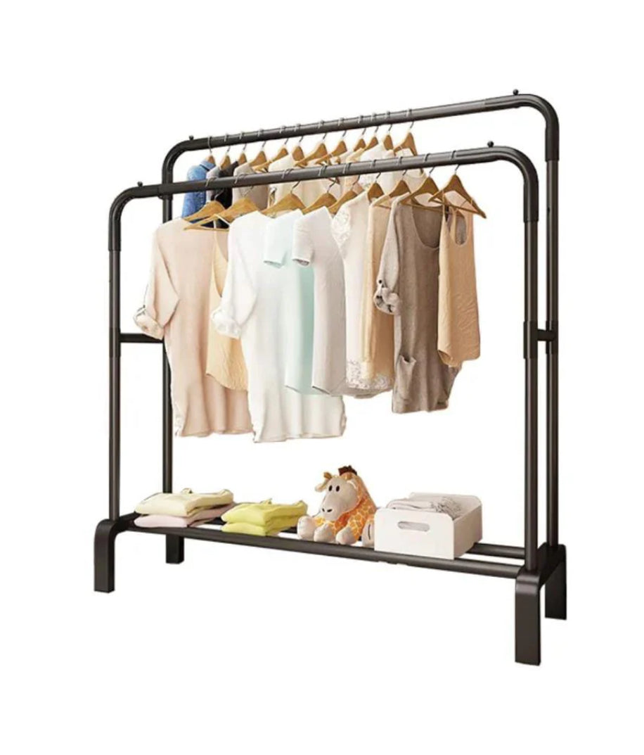 Double Pole Metal Clothes Rack