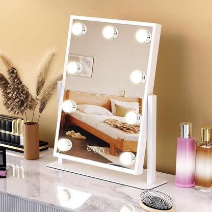 Led Vanity Bulbs Makeup Mirror with 3 Colour Lights