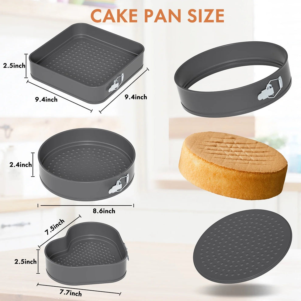 3 Pcs Non-Stick Cake Mould Set