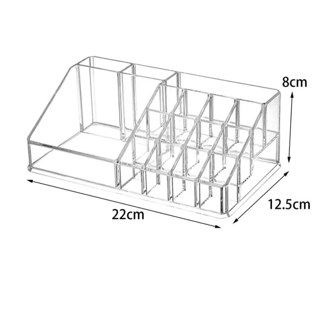 9 Grids Acrylic Makeup Organizer with Tray