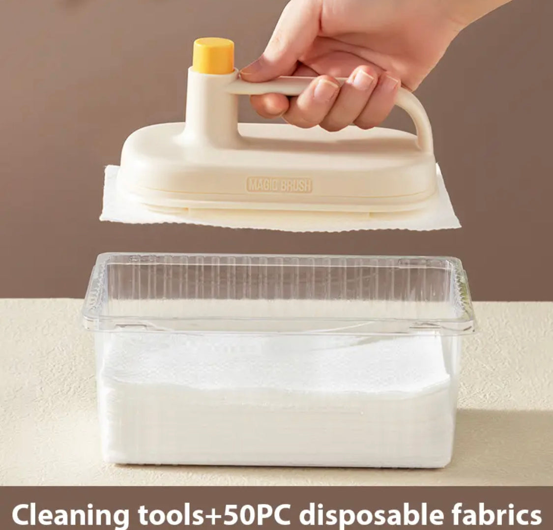 50 Pcs Cloth Cleaning Brush for Kitchen Household Replaceable Brush