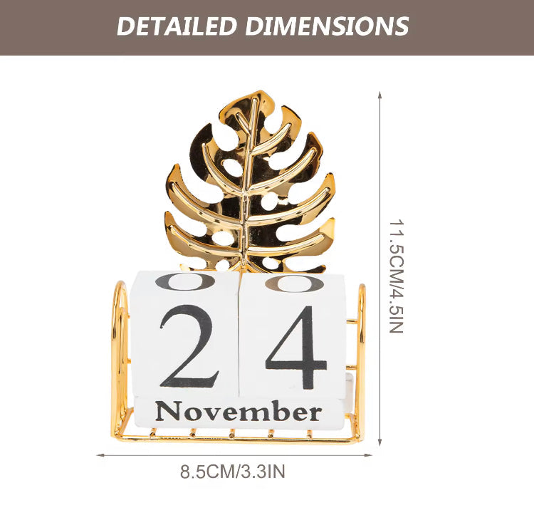 Metal Calender Showpiece for Table Decor