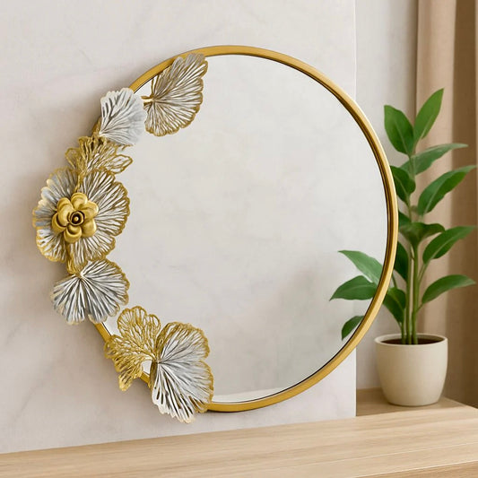 Metal Mirror Motif for Home Decor (Width 16 inches)