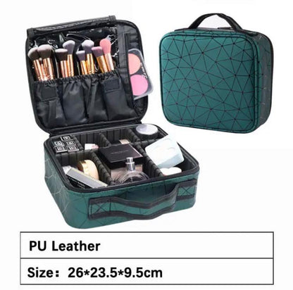 Pu Travel Cosmetic Organizer Vanity Bag