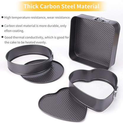 3 Pcs Non-Stick Cake Mould Set