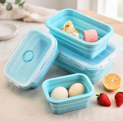 4 Pcs Foldable Silicone Storage Boxes