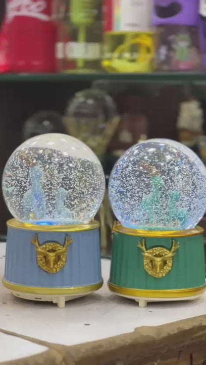 Crystal Snow Globe with Music